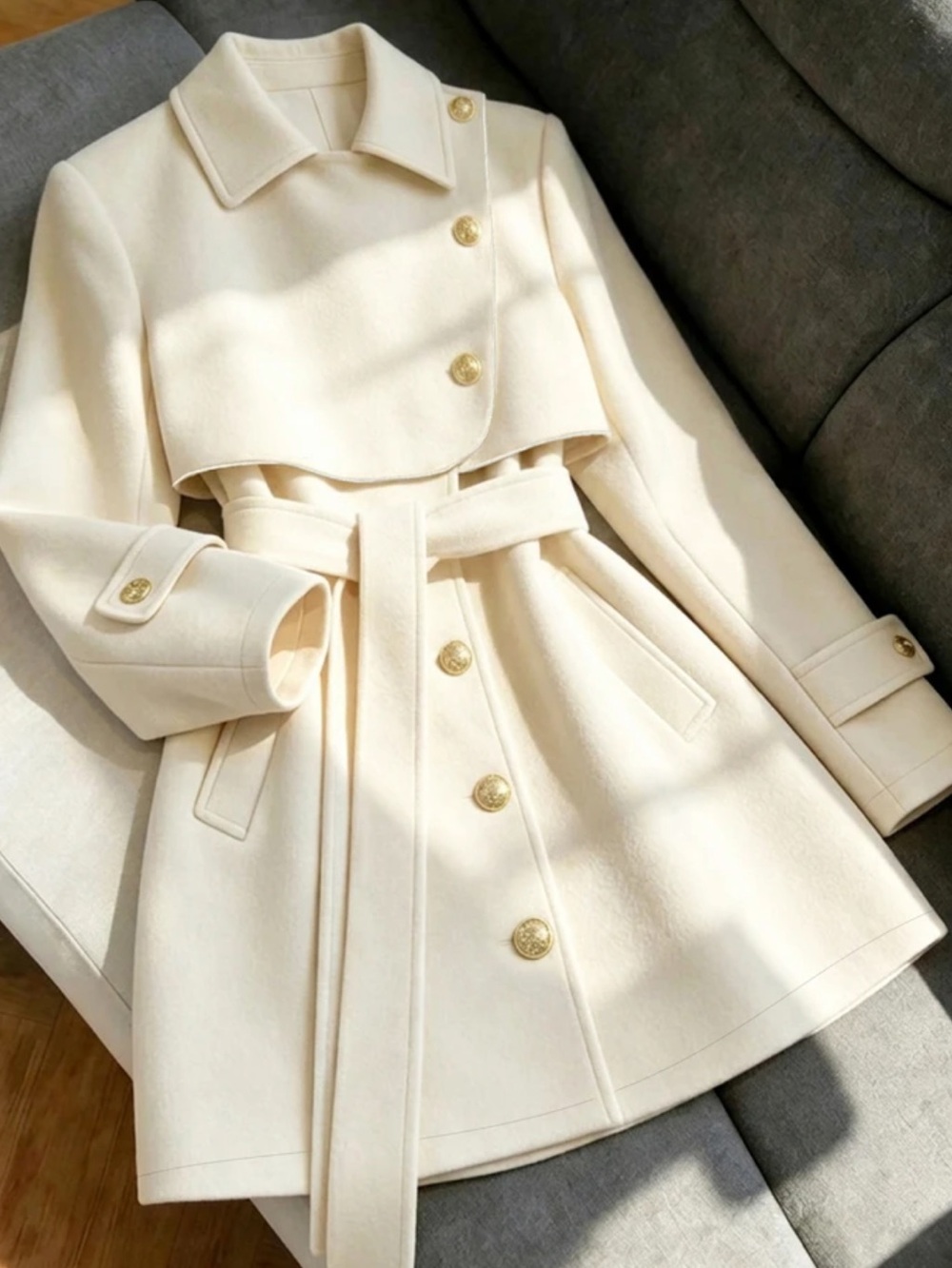 Women's Winter Fashion Button Long Sleeve Jacket, Versatile For Daily